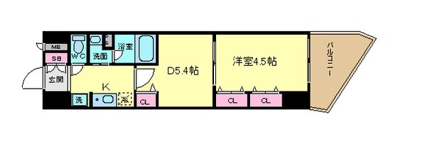 ベラジオ三条朱雀の物件間取画像